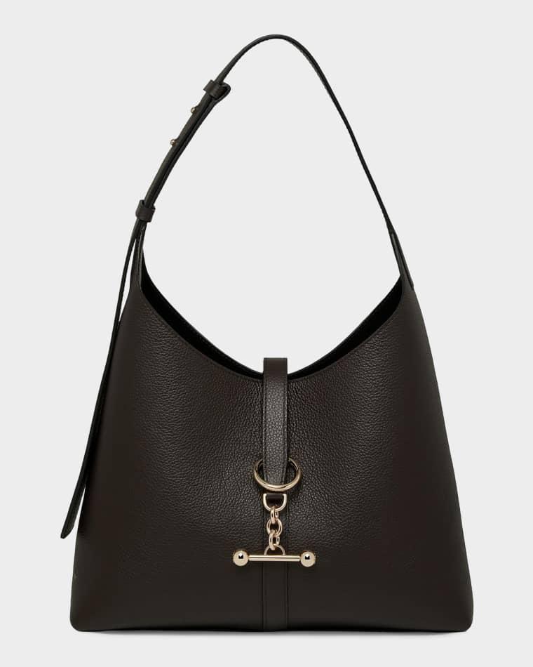 Kite Grain Leather Hobo Bag by STRATHBERRY