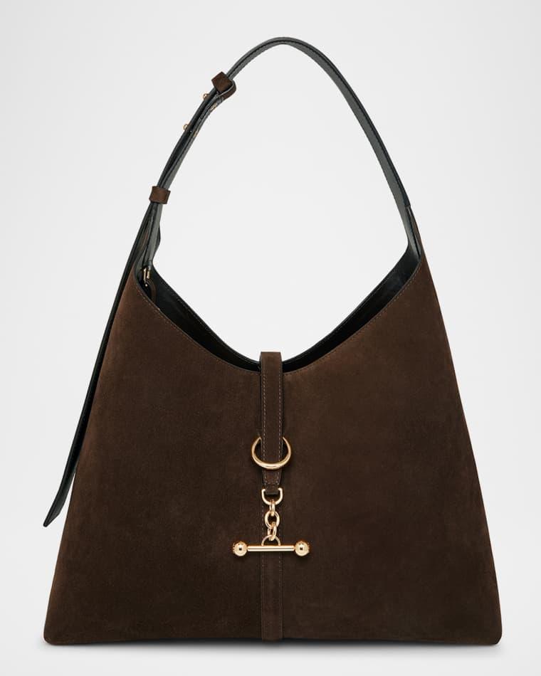 Kite Toggle Suede Hobo Bag by STRATHBERRY