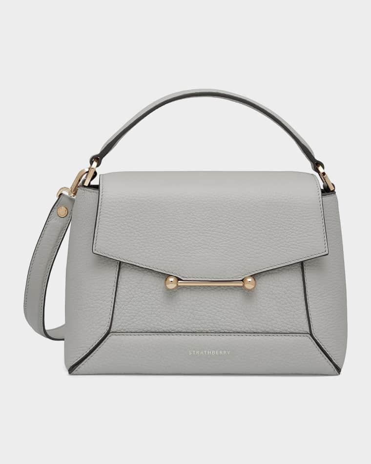 Mosaic Grain Leather Top-Handle Bag by STRATHBERRY