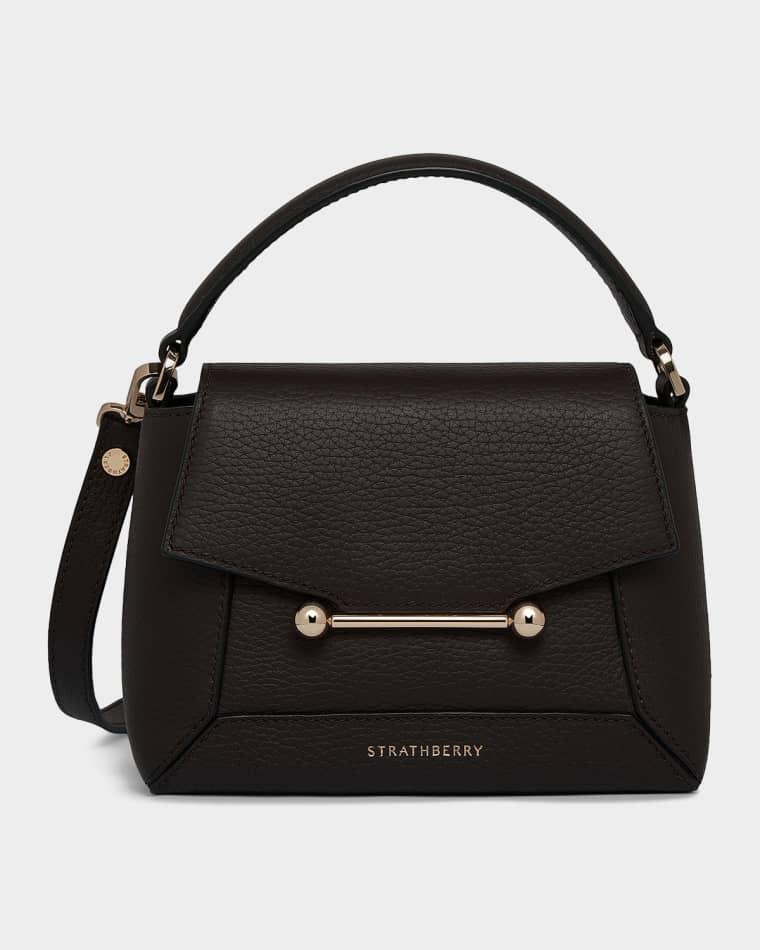 Mosaic Nano Grain Leather Top-Handle Bag by STRATHBERRY