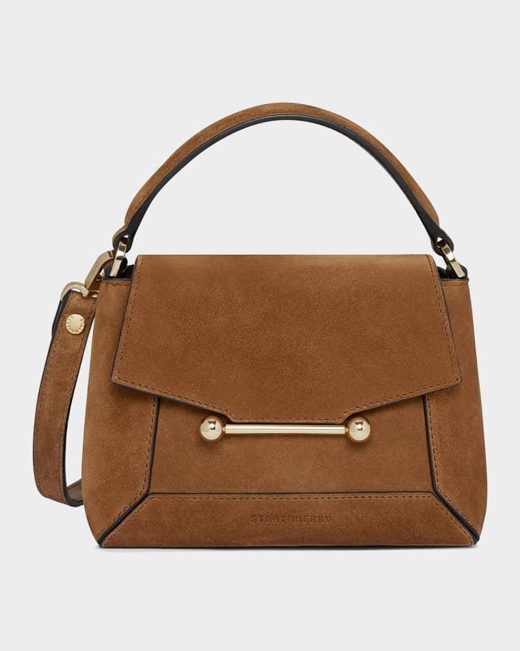Mosaic Nano Suede Top-Handle Bag by STRATHBERRY