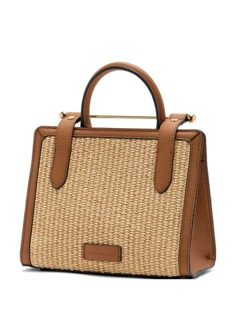 woven detail top handle satchel by STRATHBERRY