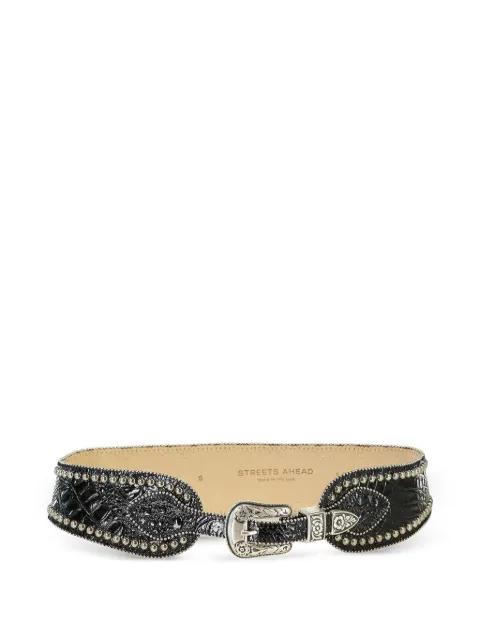 Owen debossed studded belt by STREETS AHEAD