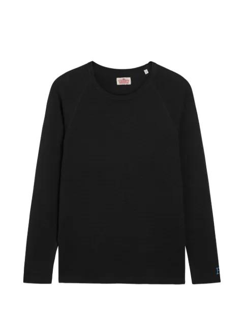 waffle-knit long-sleeve t-shirt by STRETCH FRAISE