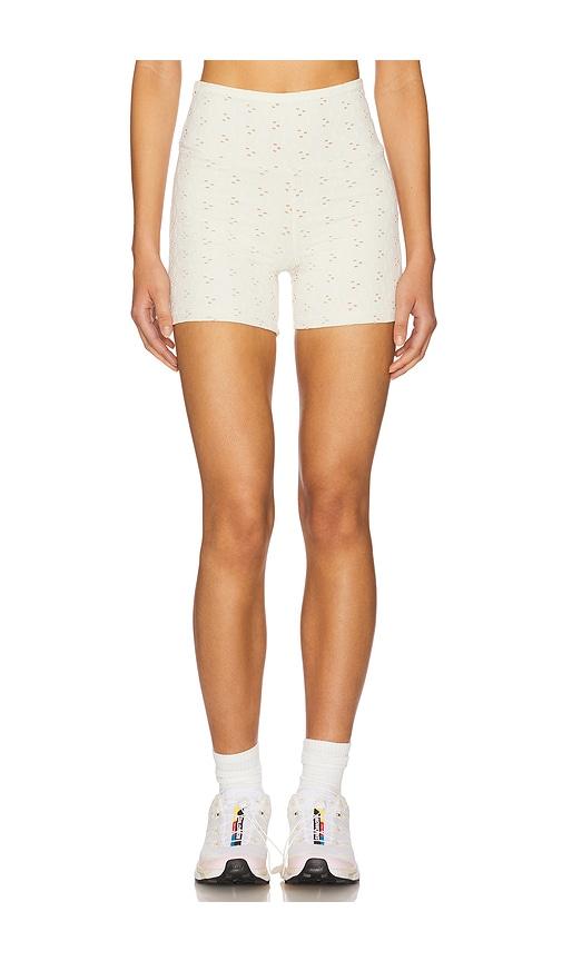 STRUT-THIS The Eyelet Short in Cream by STRUT-THIS