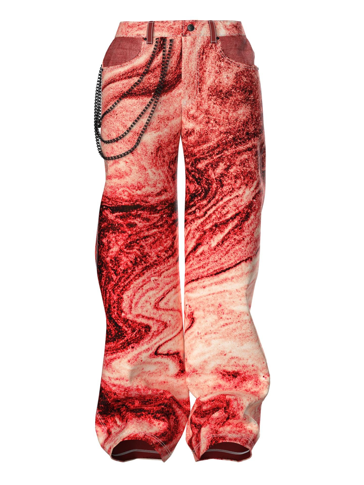 Red Layer Pants by STU.K