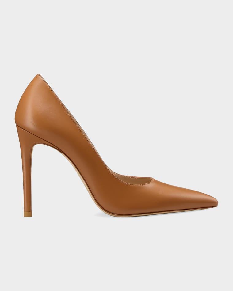 100mm Stuart Power Leather Pumps by STUART WEITZMAN