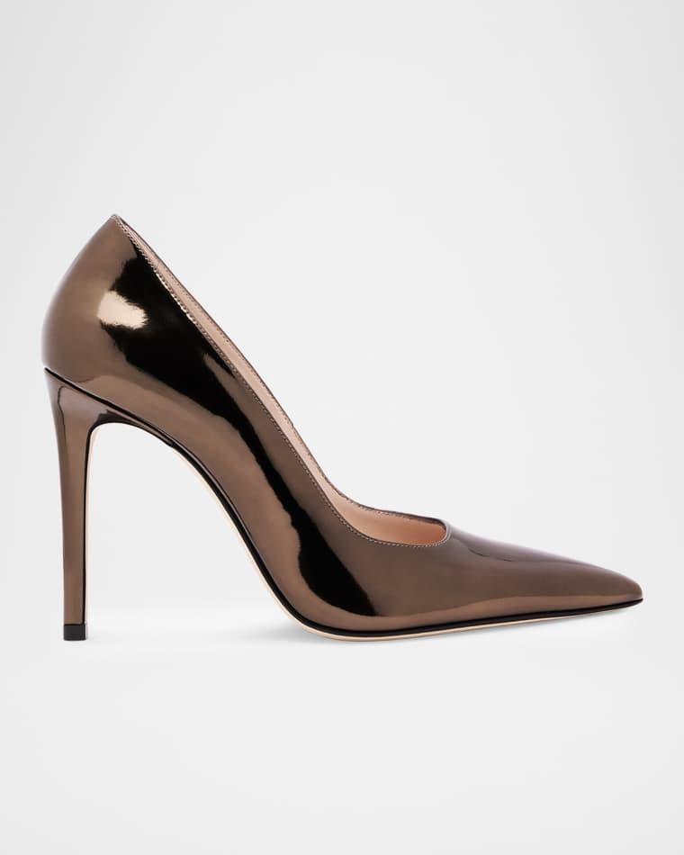 100mm Stuart Power Patent Leather Pumps by STUART WEITZMAN