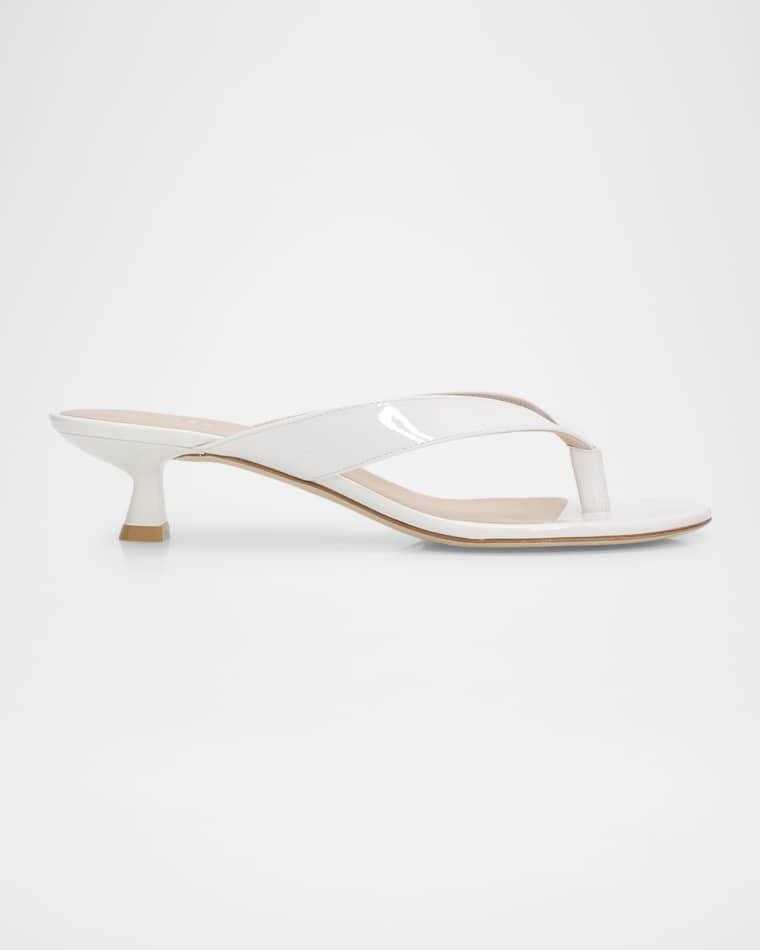 35mm Rio Sleek Patent Leather Thong Sandals by STUART WEITZMAN