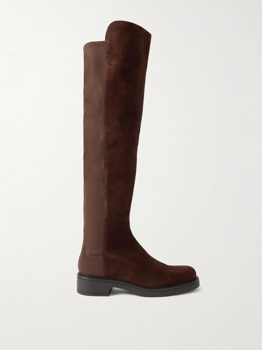 5050 Celia suede and stretch over-the-knee boots by STUART WEITZMAN