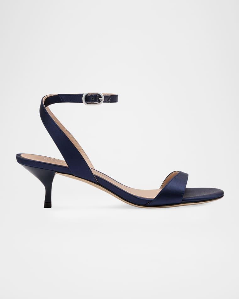 50mm Kellie Satin Ankle-Strap Sandals by STUART WEITZMAN