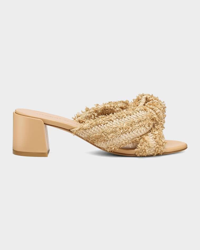 50mm Soplaya Knotted Mule Sandals by STUART WEITZMAN