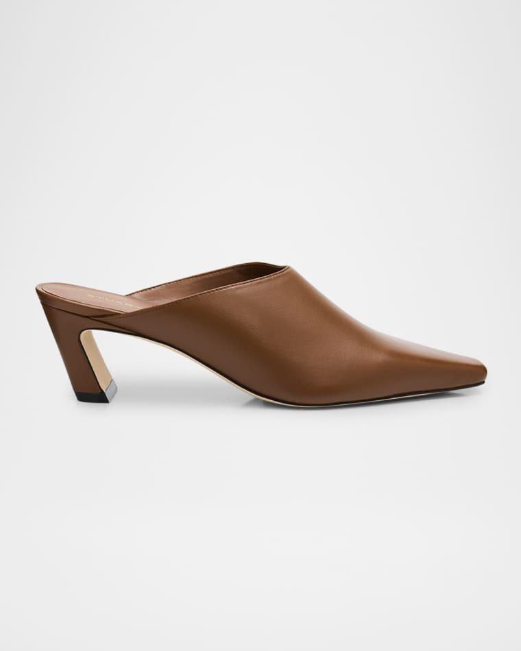 50mm Stassi Leather Mules by STUART WEITZMAN
