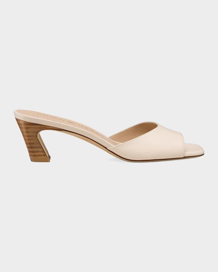50mm Stassi Leather Mules by STUART WEITZMAN