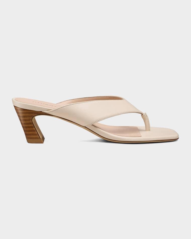 50mm Stassi Leather Thong Sandals by STUART WEITZMAN