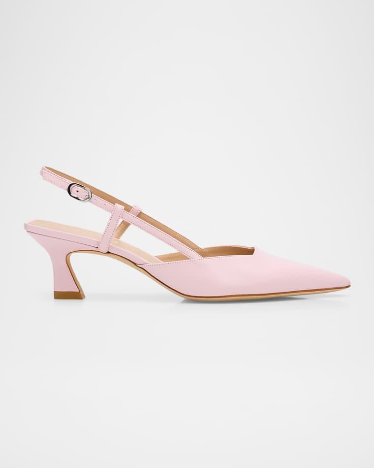 50mm Vinnie Leather Slingback Pumps by STUART WEITZMAN