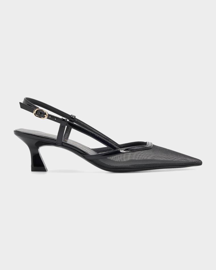 50mm Vinnie Mesh Slingback Pumps by STUART WEITZMAN