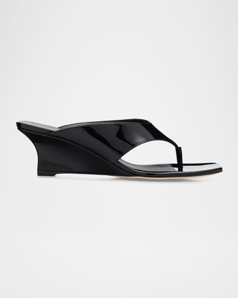 50mm Vinnie Patent Leather Thong Sandals by STUART WEITZMAN