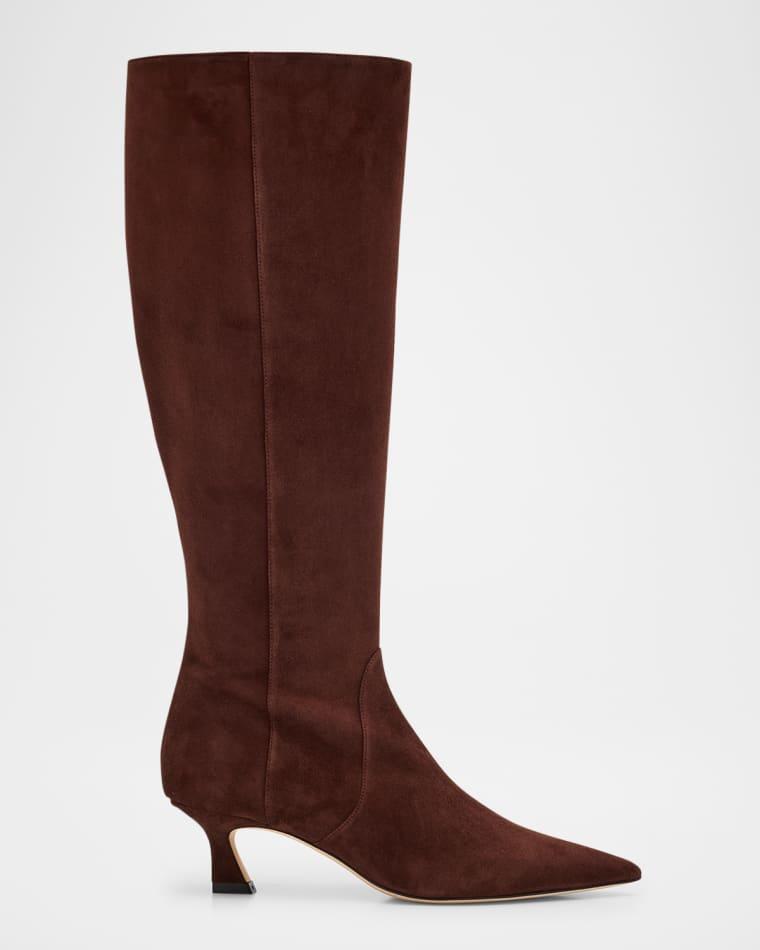 50mm Vinnie Suede Knee-High Boots by STUART WEITZMAN