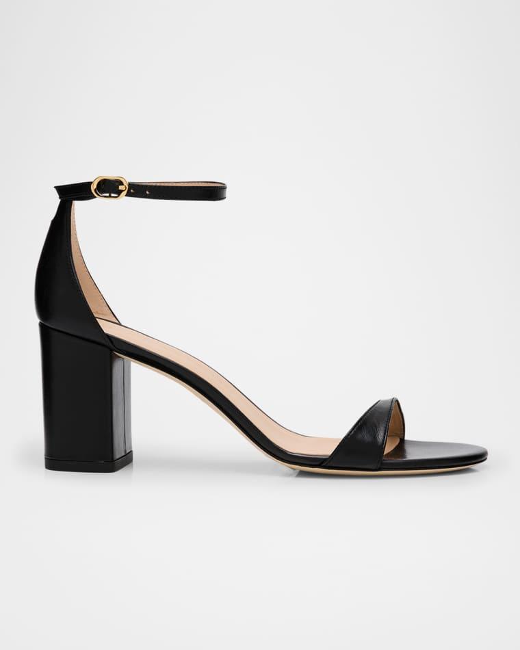 75mm Nudist Leather Ankle-Strap Sandals by STUART WEITZMAN