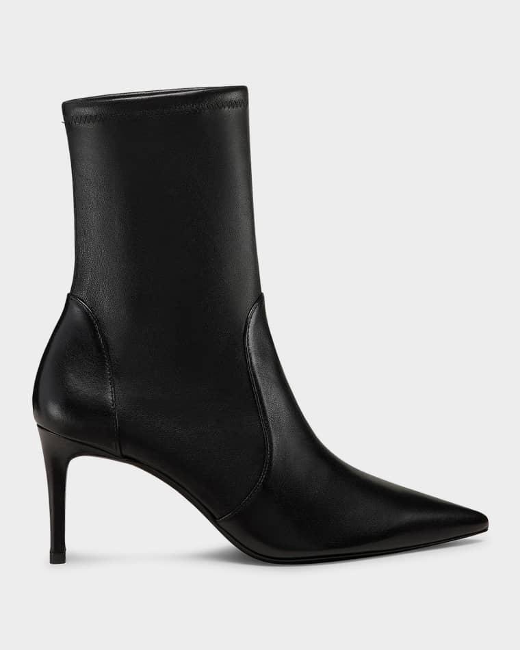 75mm Stuart Power Leather Booties by STUART WEITZMAN