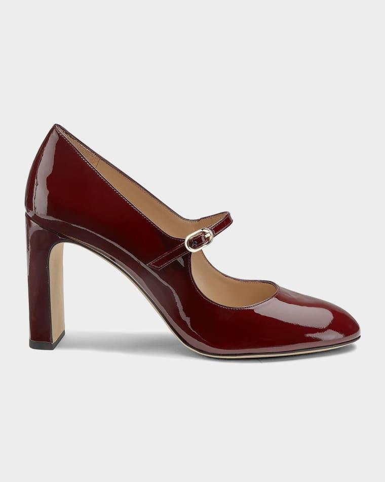 85mm Babette Patent Leather Mary-Jane Pumps by STUART WEITZMAN