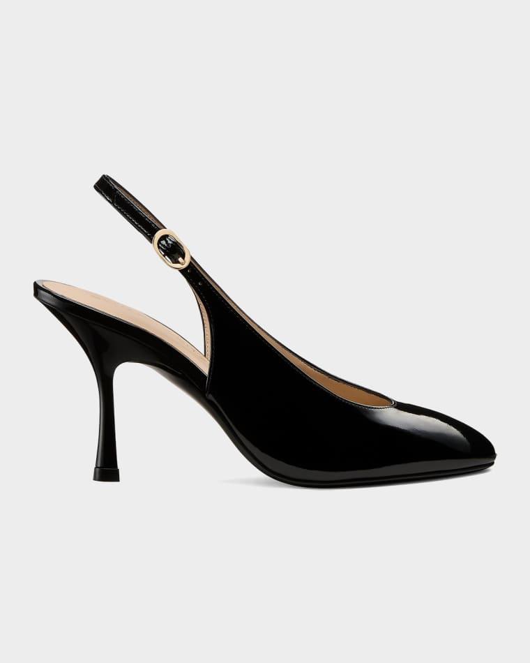 85mm Madison Patent Leather Slingback Pumps by STUART WEITZMAN