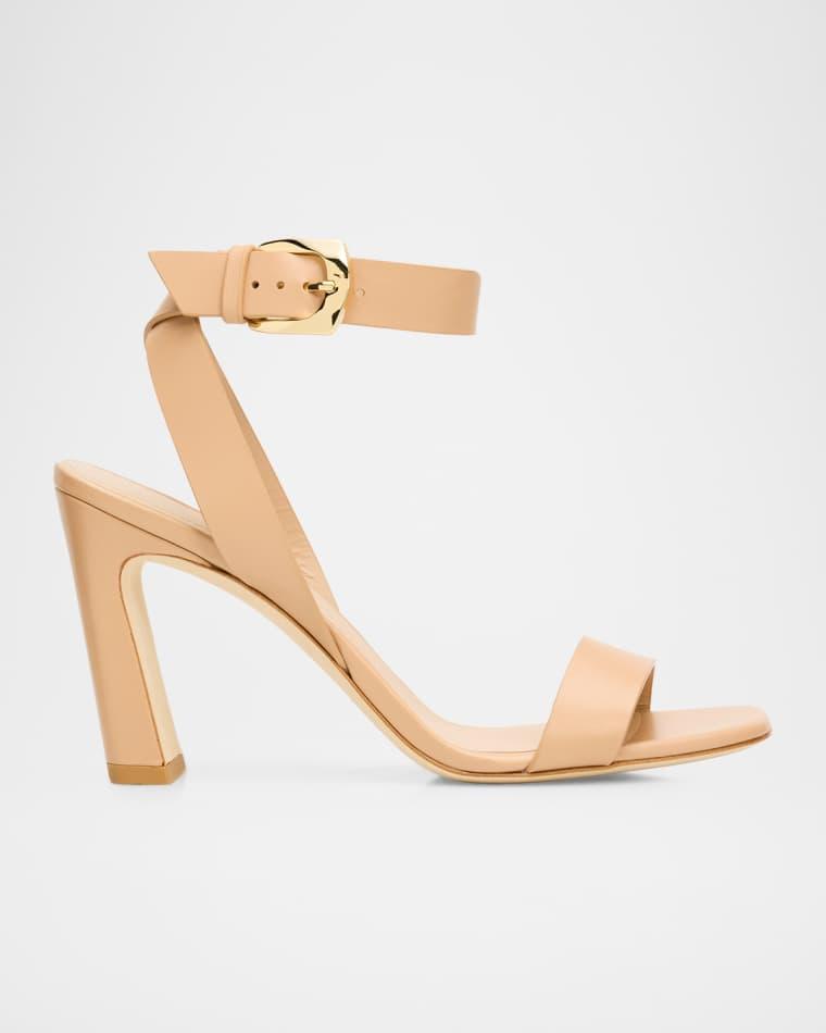85mm Sai Leather Ankle-Strap Sandals by STUART WEITZMAN