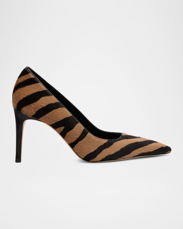 85mm Stuart Power Zebra Calf Hair Pumps by STUART WEITZMAN