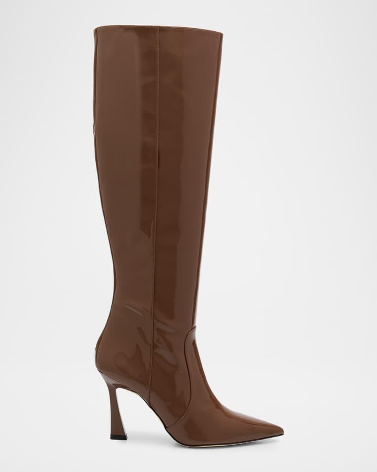 85mm Vinnie Patent Leather Knee-High Boots by STUART WEITZMAN