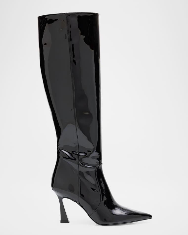 85mm Vinnie Patent Leather Knee-High Boots by STUART WEITZMAN
