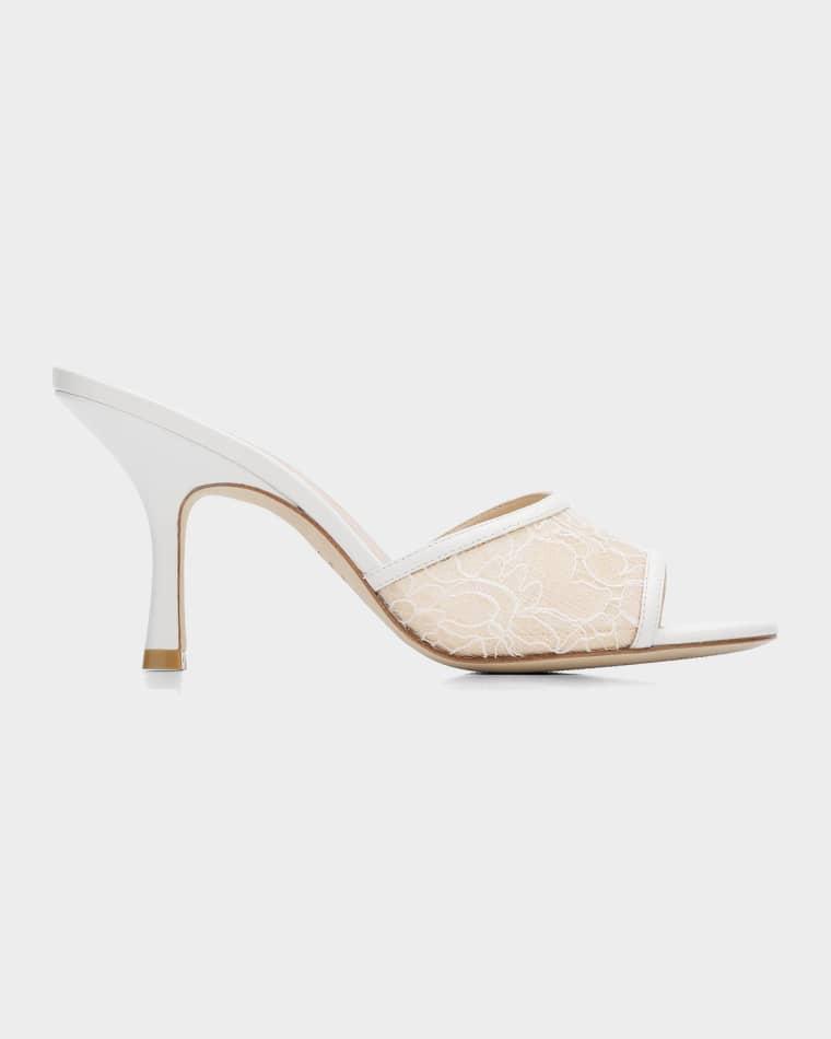 Bareitall 85mm Lace Slide Sandals by STUART WEITZMAN