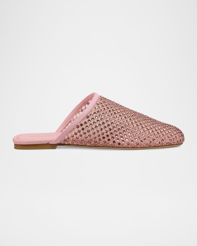 Bareitall Embellished Mesh and Leather Mules by STUART WEITZMAN