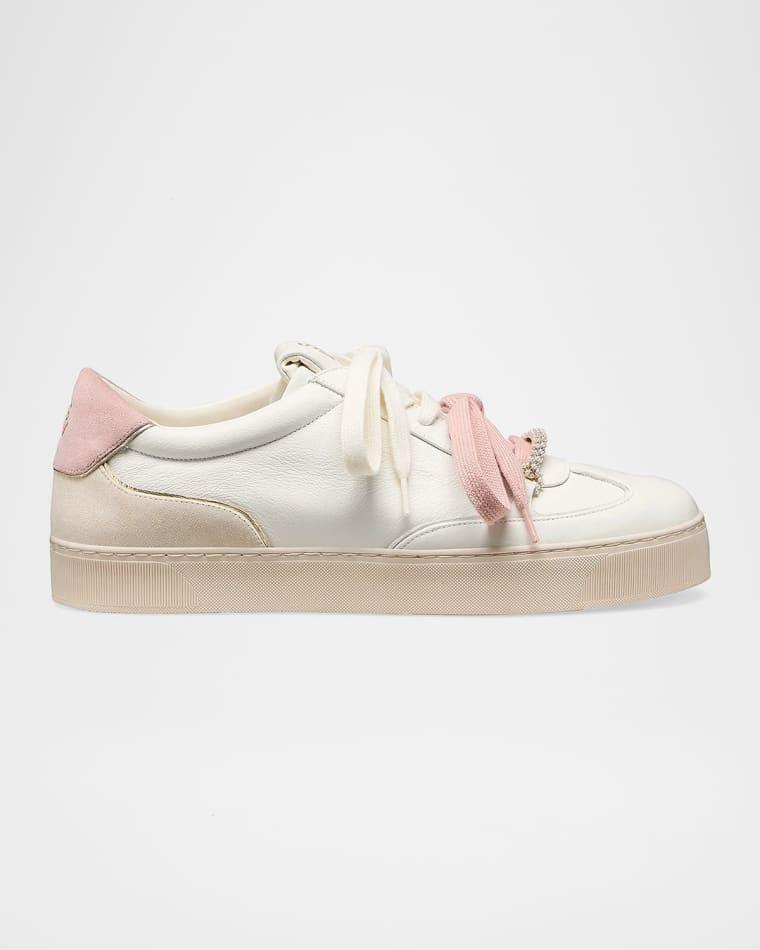 Colton Embellished Leather Sneakers by STUART WEITZMAN