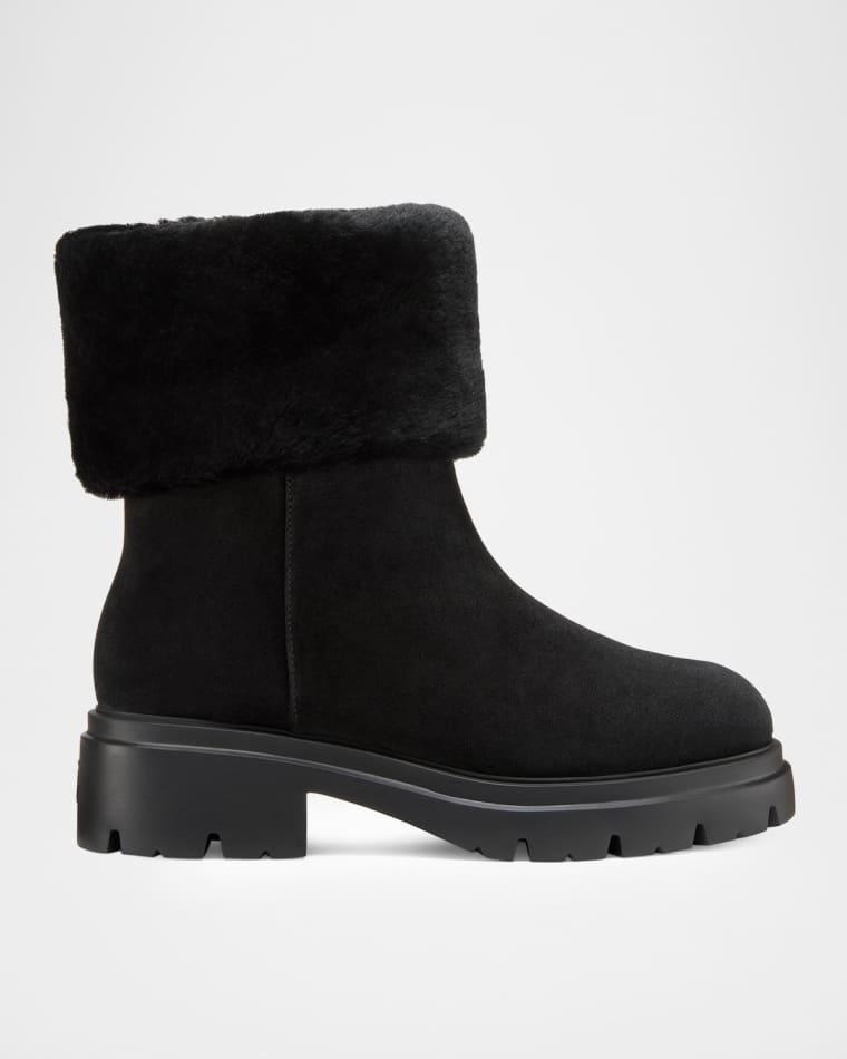 Hudson Shearling-Lined Suede Booties by STUART WEITZMAN
