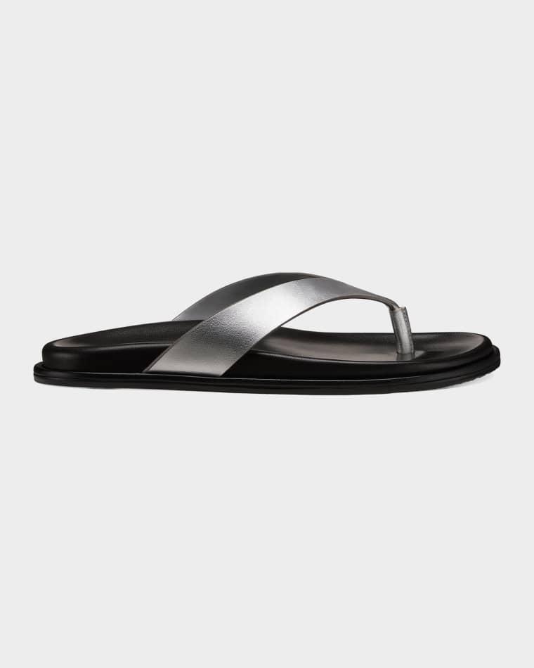 Mary Kate Metallic Leather Thong Sandals by STUART WEITZMAN