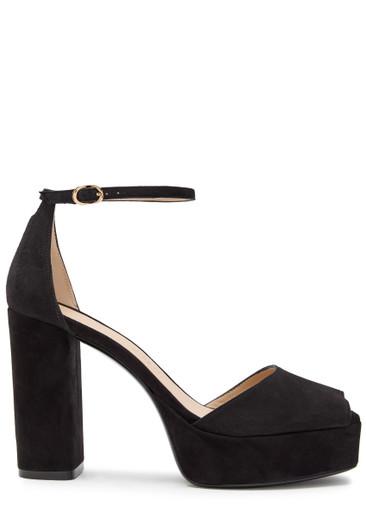 Sabrina 110 suede platform sandals by STUART WEITZMAN