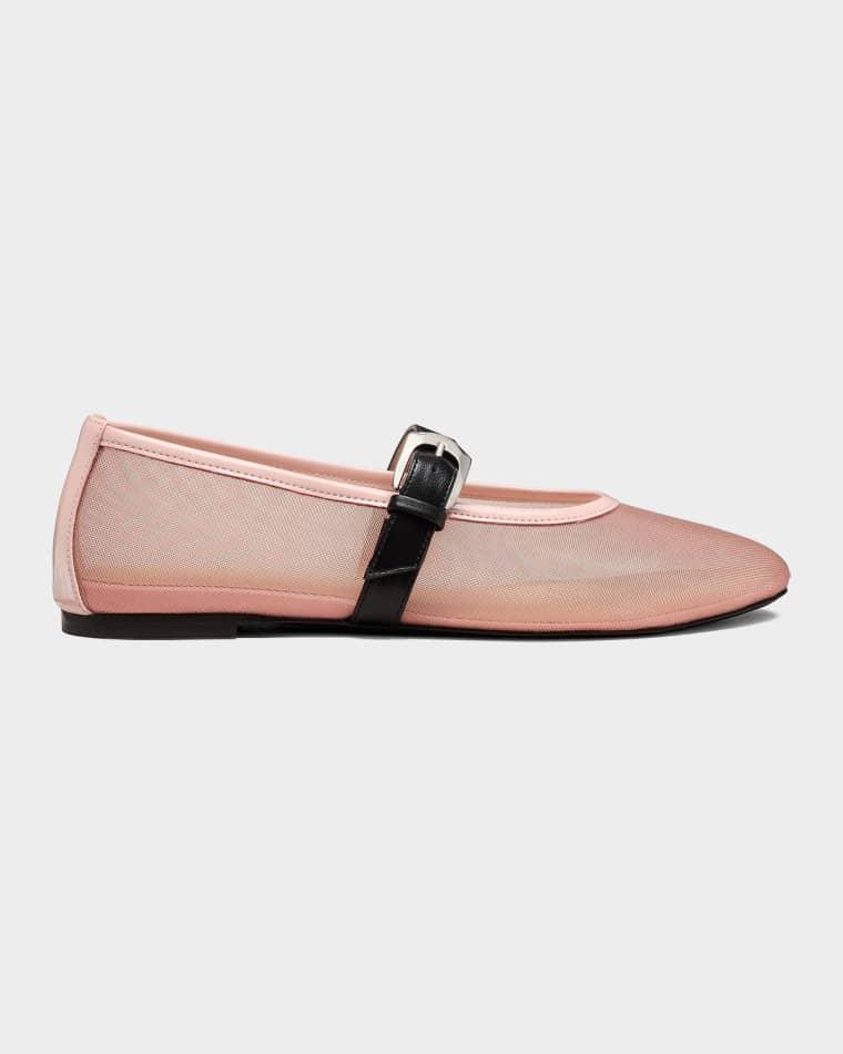 Sai Bareitall Mesh Ballerina Flats by STUART WEITZMAN