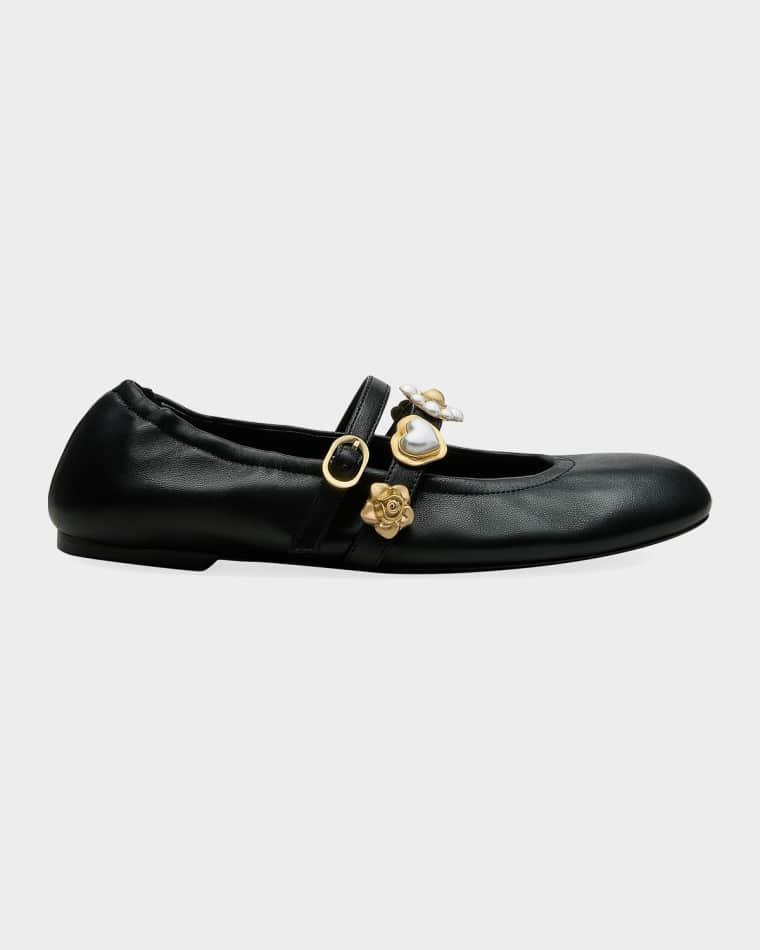 Socharming Leather Mary Jane Ballerina Flats by STUART WEITZMAN