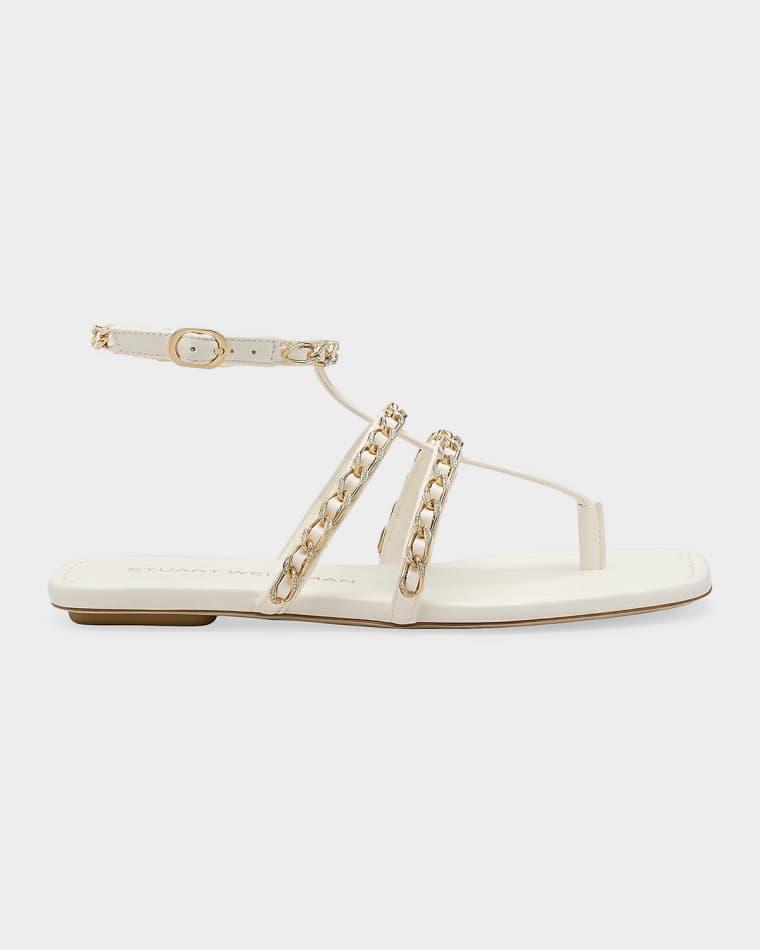 Soluxe Crystal Leather Caged Sandals by STUART WEITZMAN