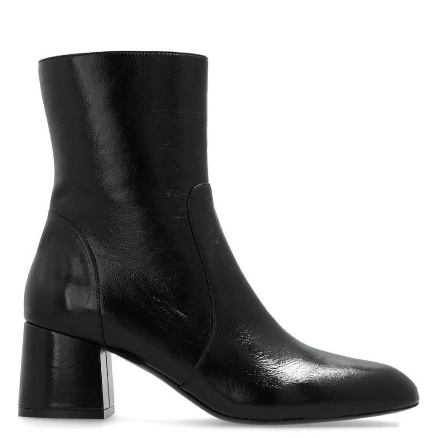 Stuart Weitzman Flareblock Leather Boots by STUART WEITZMAN
