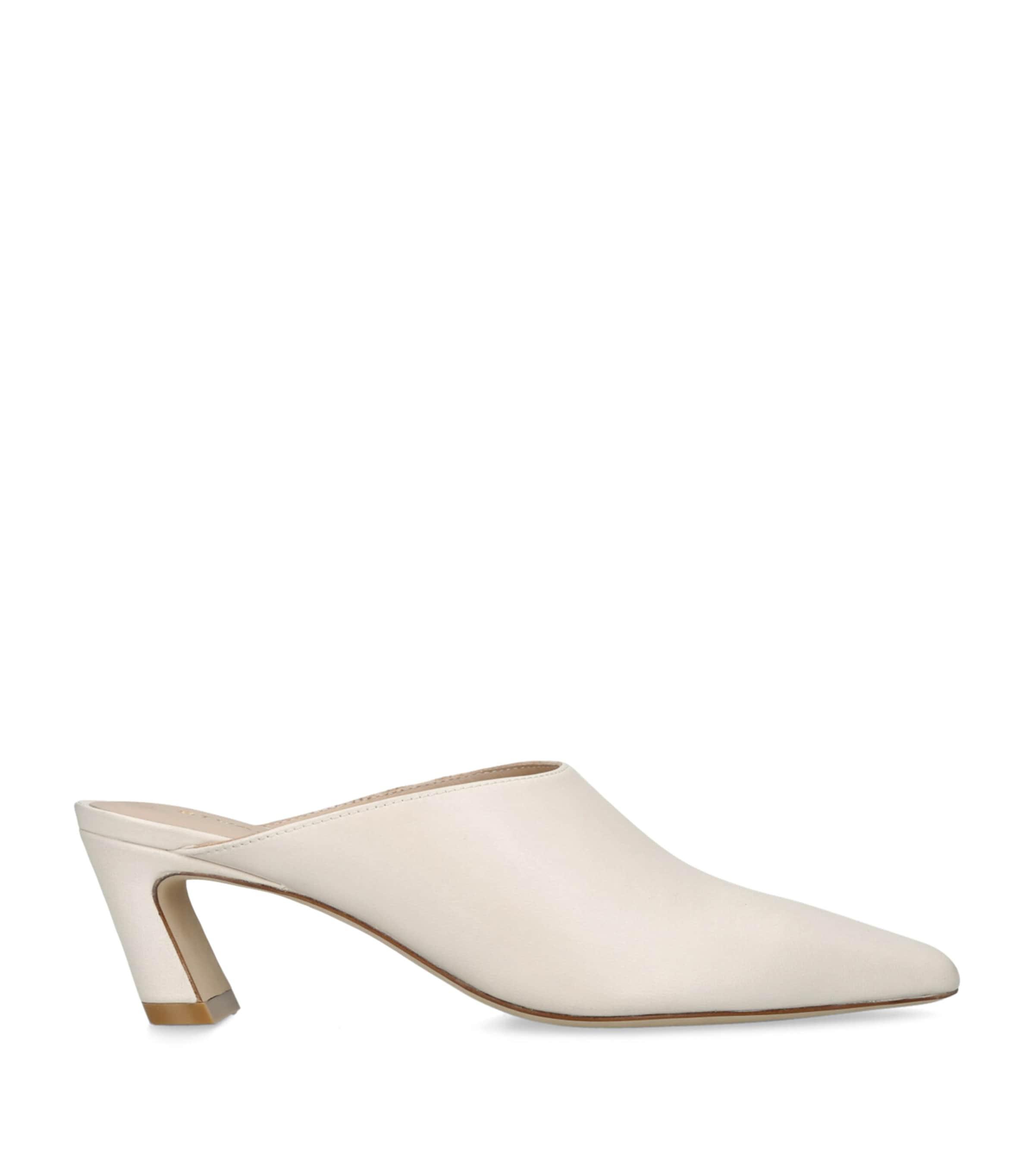 Stuart Weitzman Leather Stassi Mules 50 by STUART WEITZMAN