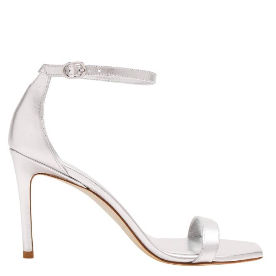 Stuart Weitzman Nunakedcurve 85 Leather Sandals by STUART WEITZMAN