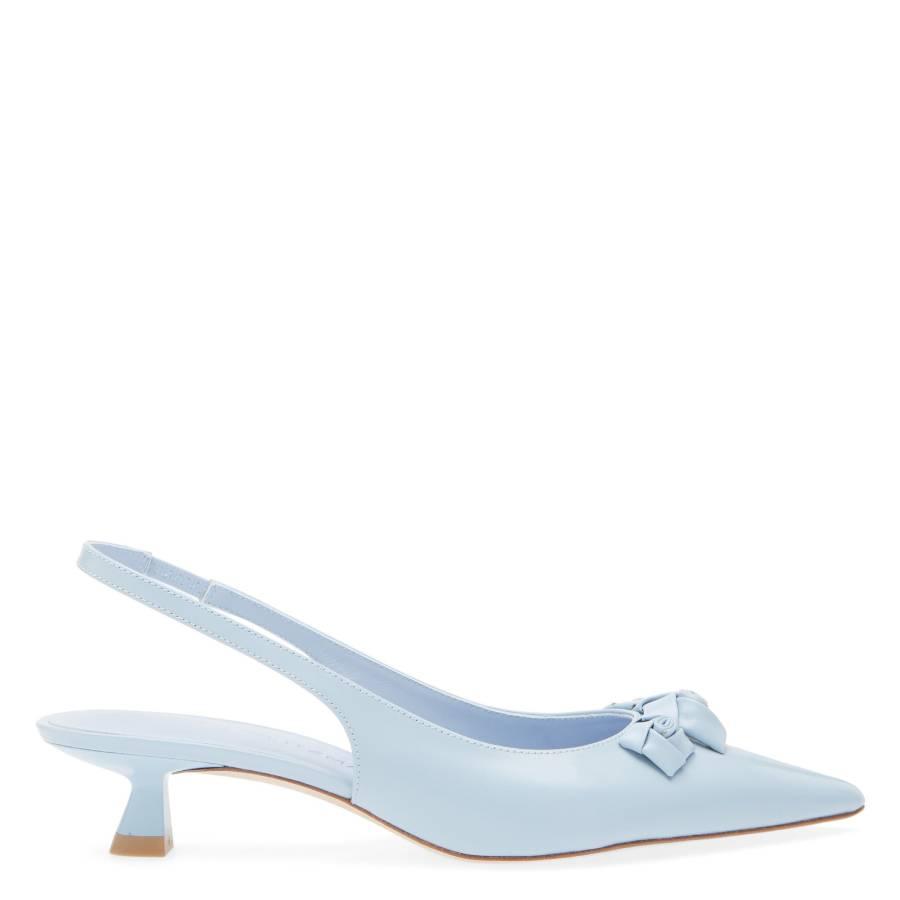 Stuart Weitzman Rosie 35 Leather Slingbacks by STUART WEITZMAN