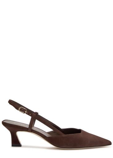 Vinnie 50 suede slingback pumps by STUART WEITZMAN