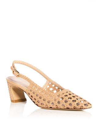 Women's Stassi 50 Woven Slingback Pumps by STUART WEITZMAN