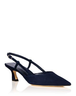 Women's Vinnie 50 Slingback Suede Pumps by STUART WEITZMAN