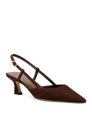 Women's Vinnie 50 Slingback Suede Pumps by STUART WEITZMAN
