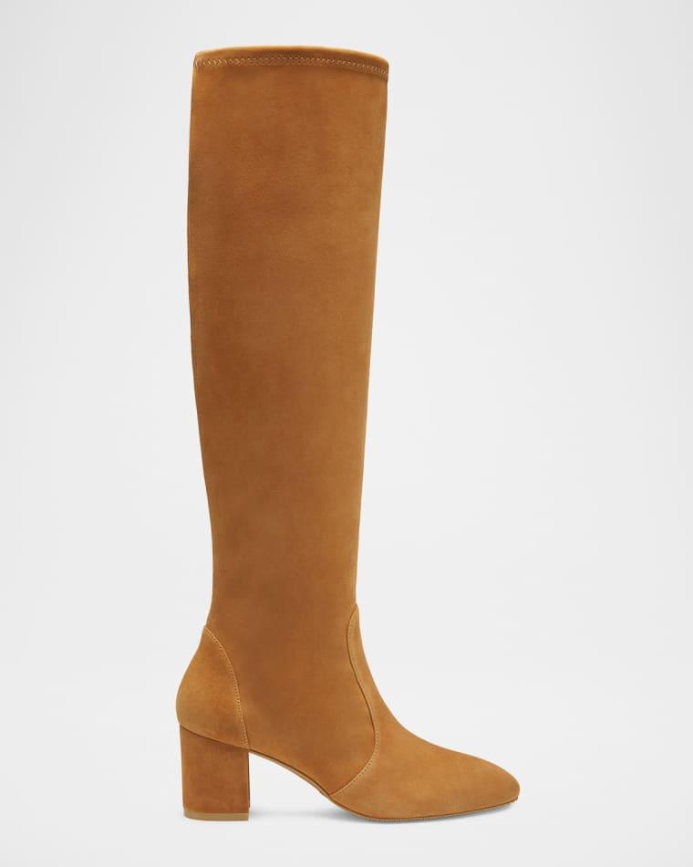 Yuliana Stretch Suede Knee Boots by STUART WEITZMAN