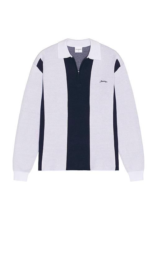 Students Golf Gibson Fleece Long Sleeve Polo in Light Grey by STUDENTS GOLF